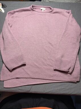 Ella Moss Crewneck Sweater in Dusty Pink/purple